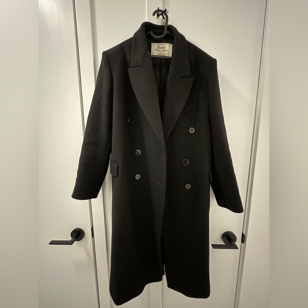 Wilfred Classic Black Wool Coat